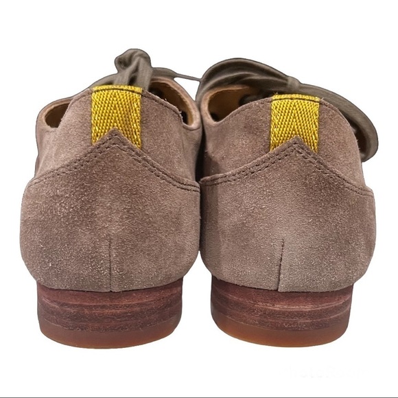 Sebago Hutton Leather Cap Toe Taupe Lace Up Dainty Suede Derby Shoes 8 US - Picture 3 of 13
